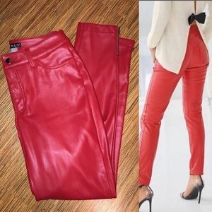 VENUS | RED FAUX LEATHER PANTS NWOT